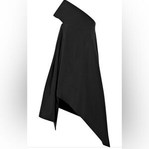Rick Owens Black Asymmetrical Off the Shoulder Top Size US 8 perfect condition